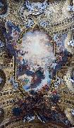 Giovanni Battista Gaulli Called Baccicio The Worship of the Holy Name of Jesus, with Gianlorenzo Bernini, on the ceiling of the nave of the Church of the Jesus in Rome. oil painting reproduction